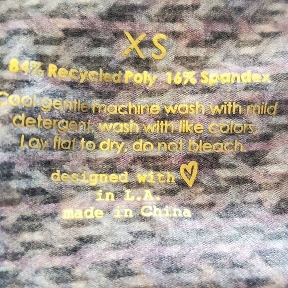 Sol & Mane Gray & Purple Ombrie High Rise Leggings - Picture 3 of 4